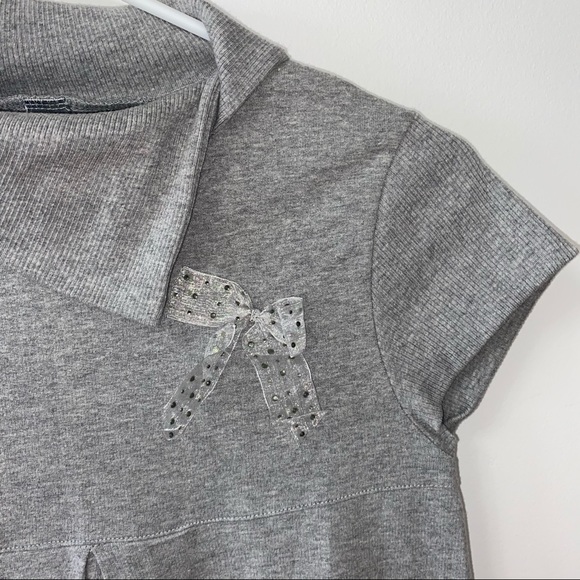 ZARA GREY KNIT TURTLENECK DRESS - Picture 4 of 7